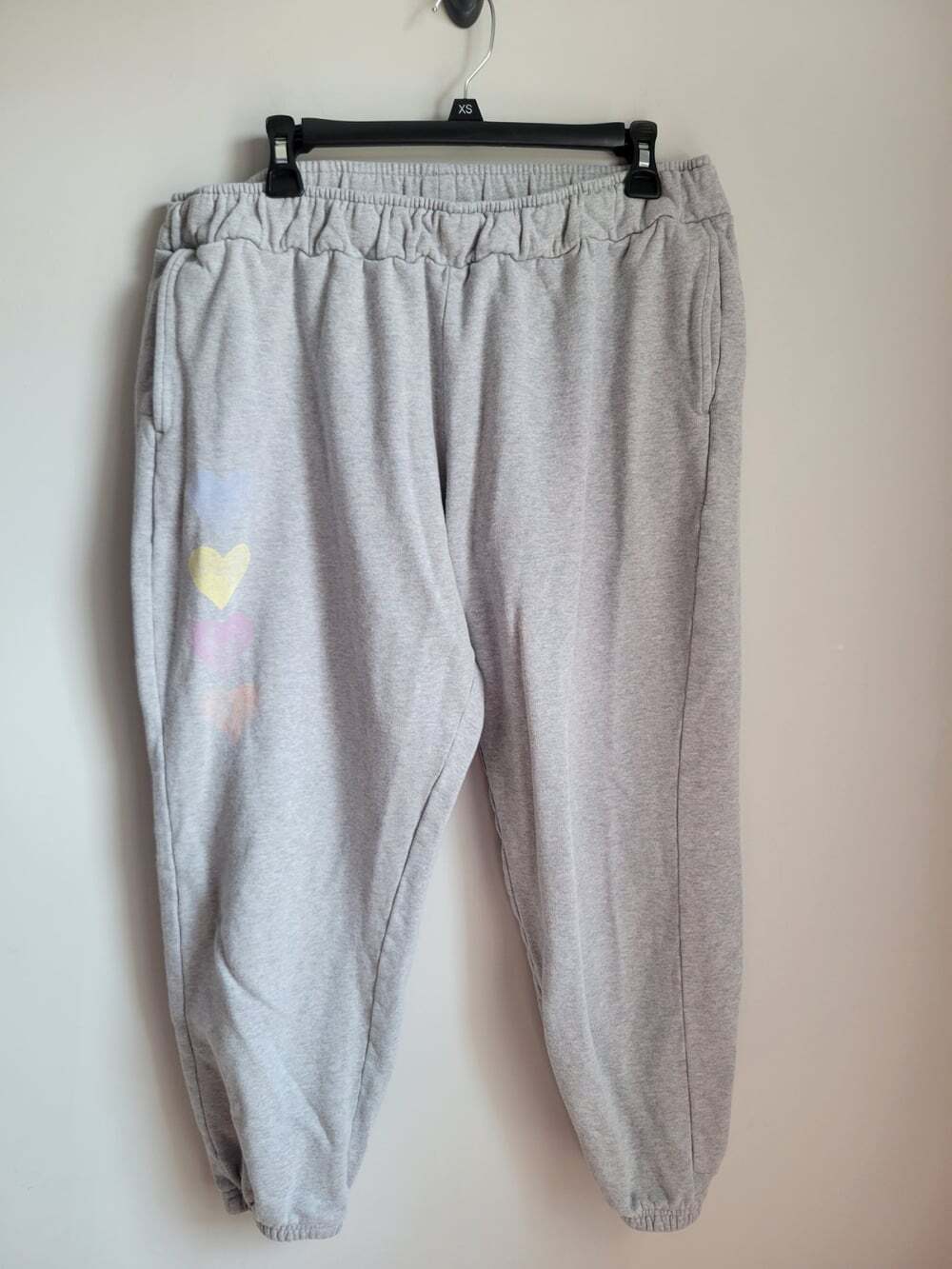 Pact Organic Cotton Jogger Sweatpants Weekends Relaxed Gray Size XL Hearts